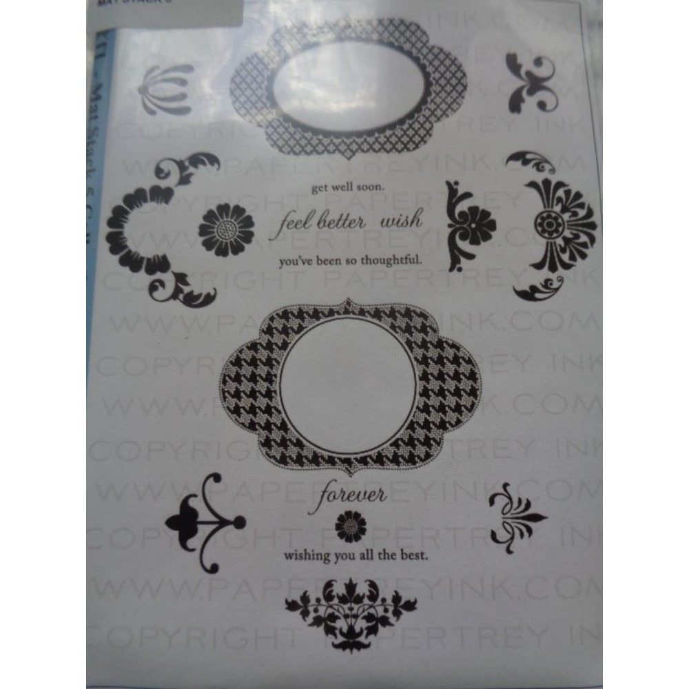 Paper Trey Inc MAT STACK 5 Cling Rubber Stamps & Die Scrapbooking